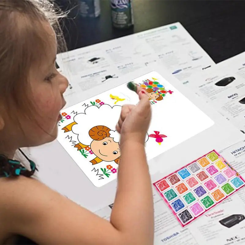 "Educational Art Kit for Kids - Kids Finger Painting and Doodle Coloring Book"