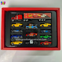 12-piece metal toy car collection for kids