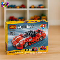 23-in-1 Red Super Speedster building blocks set for kids 8+, featuring a red race car made with 278 Lego-style pieces – GoodBaby Pakistan