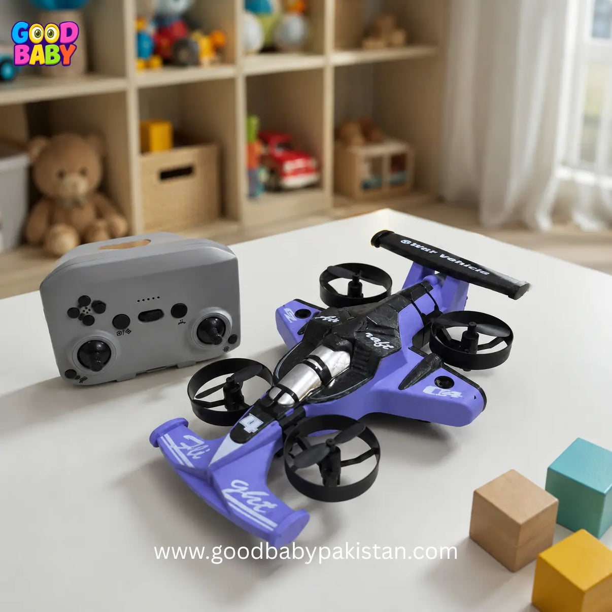 2 in 1 drone race car flying and driving stunt machine