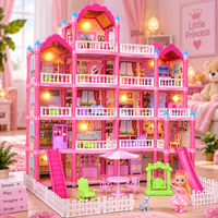 Pink Villa DIY Doll House with Light