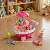 Ice Cream Candy Cart Toy with Light & Sound for Kids