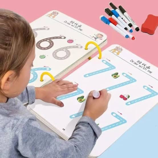 “Interactive Educational Book for Kids – Tracing Shapes, Letters, and Numbers for Early Learning Success”
