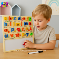 Wooden ABC Alphabet Puzzle – Montessori Learning Toy