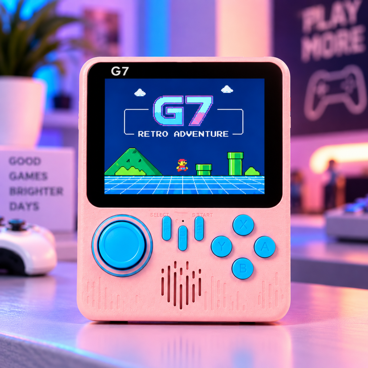 Handheld retro game console for kids with 666 built-in games