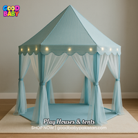 Blue Castle Tent for Boys – Indoor & Outdoor Playhouse