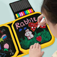 Reusable Doodle Magic Book for Kids with 6 Markers & 2 Wipes (Imported)