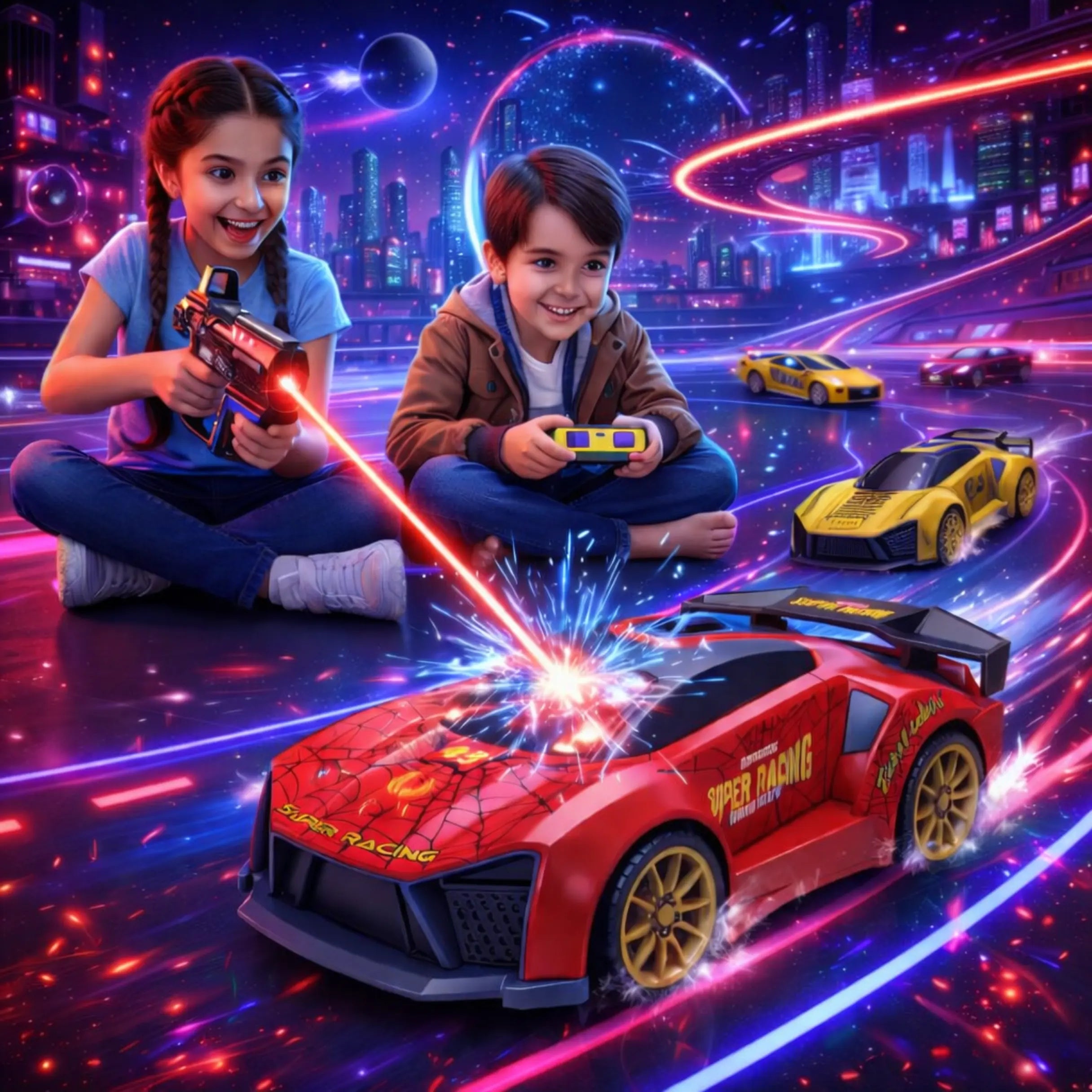 Pakistan R C RC Shooting Car with Infrared Laser Gun - GOODBABYPAKISTAN