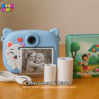 Cute Cat-Shape Instant Print Kids Camera