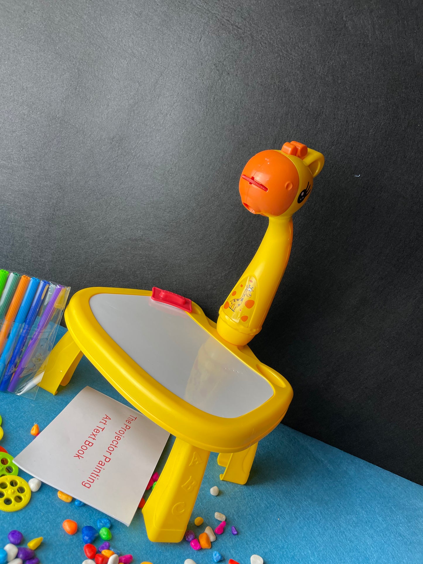 Smart Giraffe Style Projector Desk (Yellow)