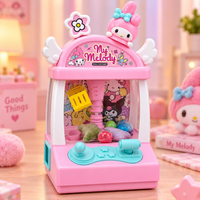 Mini claw machine arcade toy for kids with lights and music