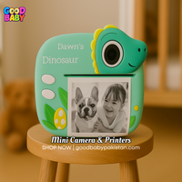 Dinosaur Shape Instant Print Kids Camera