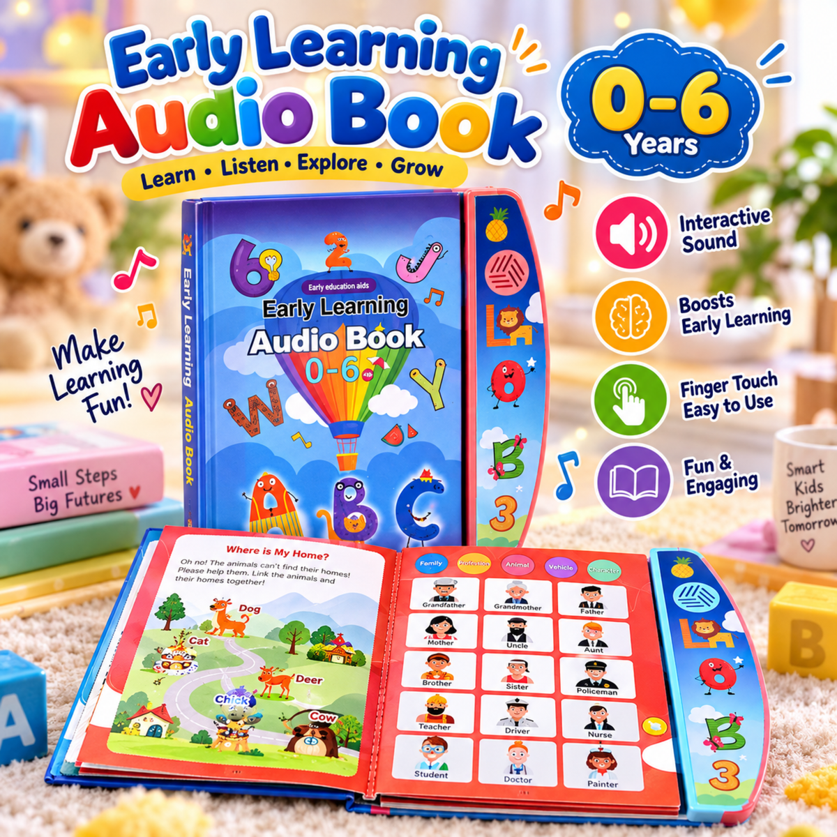 Auditory English learning sound book for kids ages 2-6 by GoodBabyPakistan