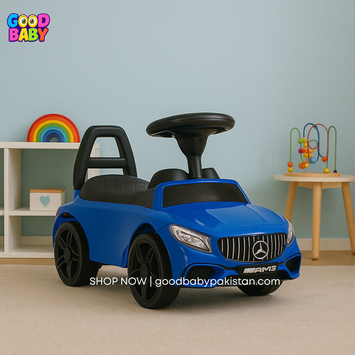 Kids 4 wheel musical ride on car