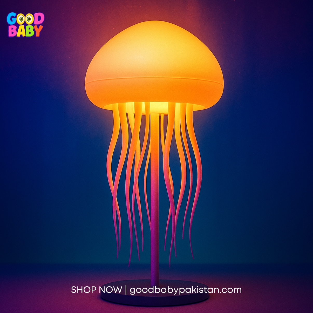 GoodBabyPakistan LED Jellyfish Night Light – Aesthetic Color Changing Lamp for Room Decor Pakistan