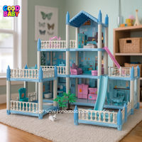 Beautiful Home Blue Dollhouse Playset with Furniture and Slide – GoodBabyPakistan