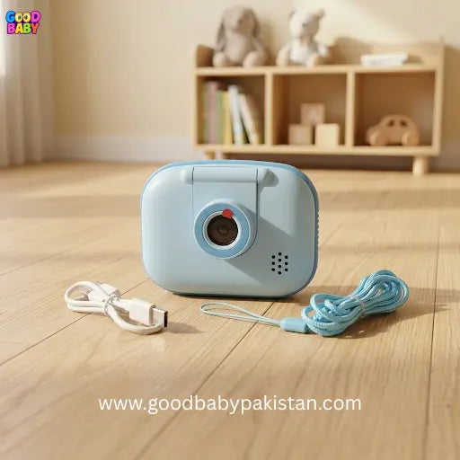 Blue Kids Digital Camera with Flip Lens and Games | GoodBabyPakistan