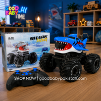 Blue Shark Racing RC Monster Truck with Remote Control for Kids