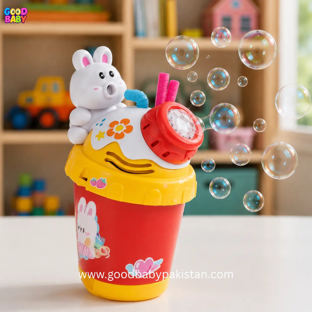 Bunny Cup electric bubble machine toy for kids