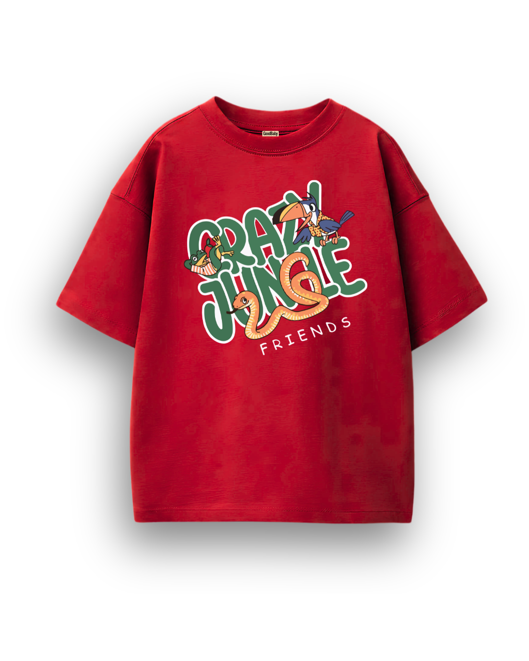 Crazy Jungle Friends Tee in premium cotton