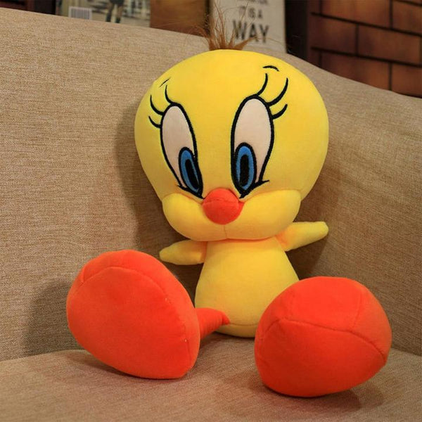 Soft and cuddly Tweety Boy plush toy available in 30cm, 40cm, and 50cm sizes – perfect for kids, washable, and made from non-toxic materials. Ideal for bedtime snuggles and gifting