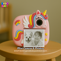 Cute Unicorn Shape Instant Print Kids Camera