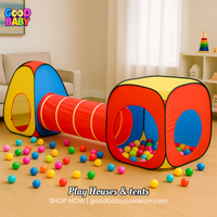 3-in-1 Play Tent and Tunnel Set for Kids