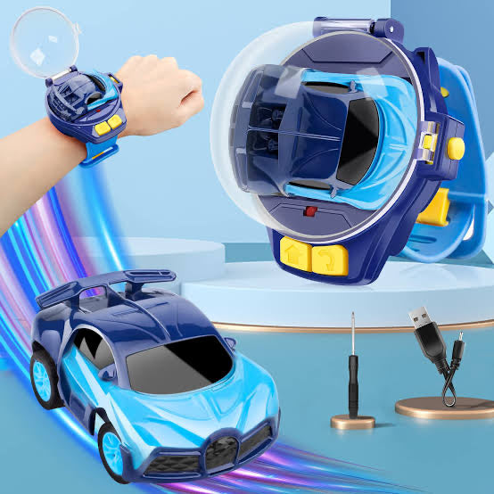 Mini RC Car Electric Wrist Watch - Rechargeable