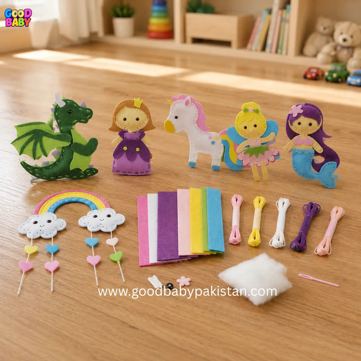 DIY Sewing Kit for Kids with Felt Crafts