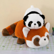 2-in-1 reversible panda to raccoon plush toy – soft, eco-friendly stuffed animal for kids and toddlers