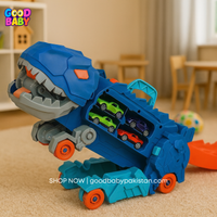 “GoodBabyPakistan foldable dinosaur truck toy with racing track”