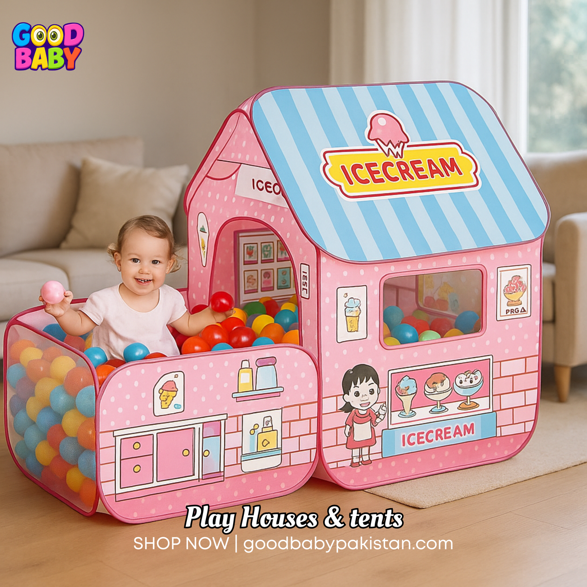 GoodBabyPakistan ice cream tent house for kids