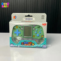 Green Brick Game console with LCD screen