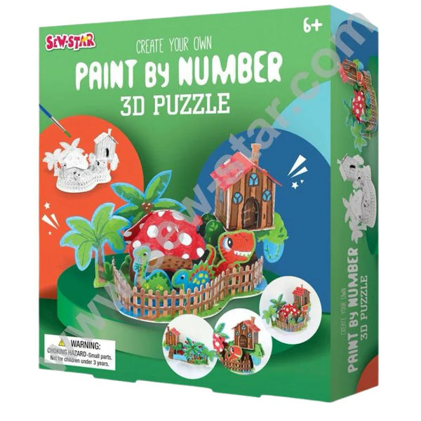 Sew Star Paint By Number 3D Puzzle - Create Stunning Artworks With Depth And Dimension