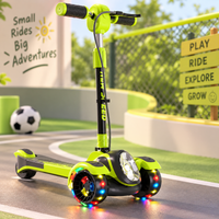 Foldable LED kids scooter 3 wheel green - price in Pakistan