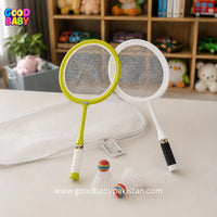 Kids badminton racket set with shuttlecocks