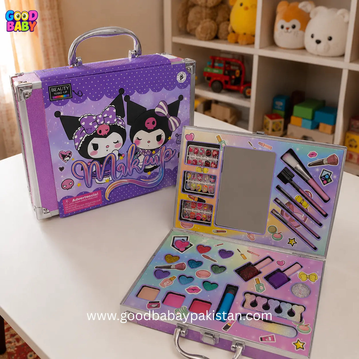 Kids beauty makeup kit with accessories