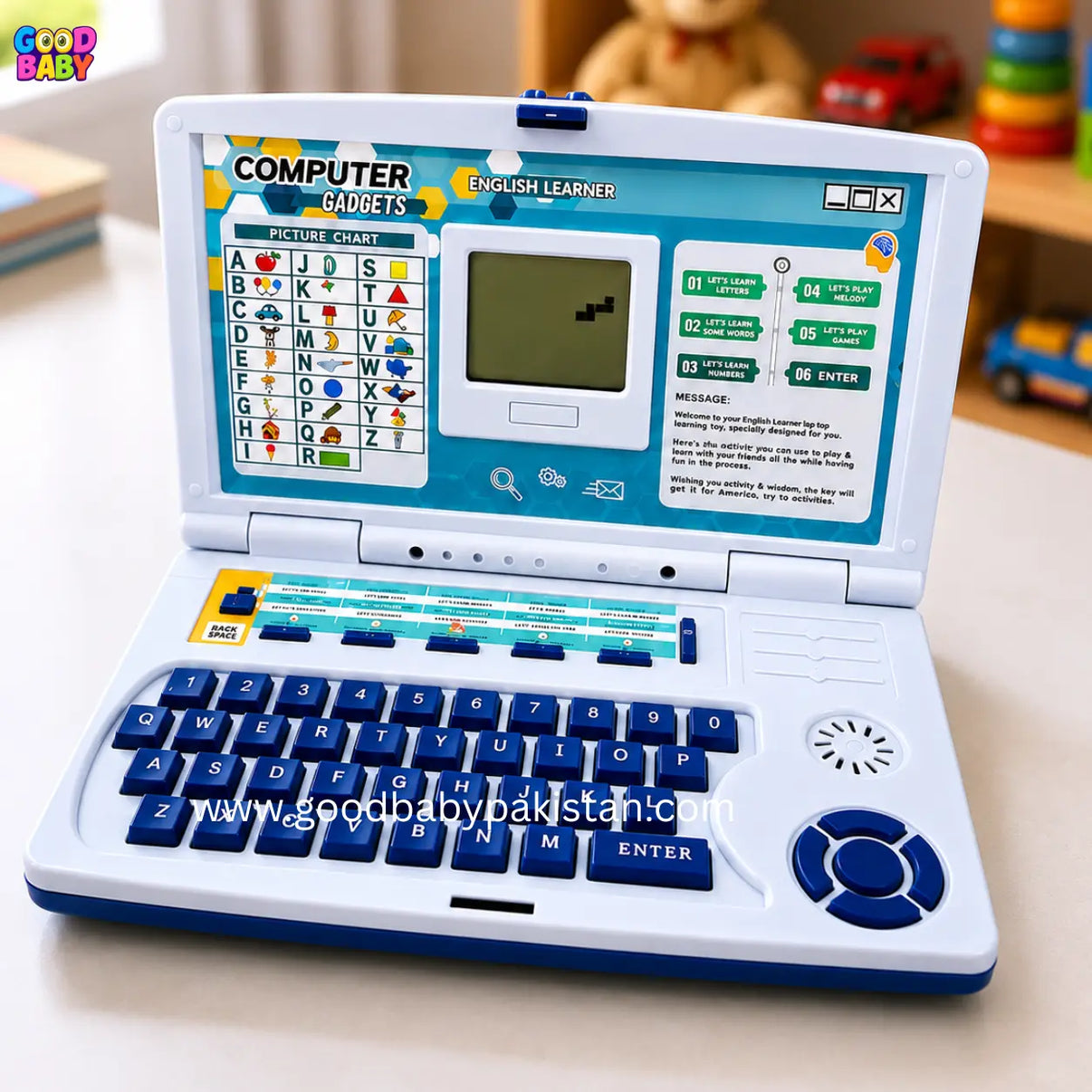 Kids educational learning laptop with 20 activities
