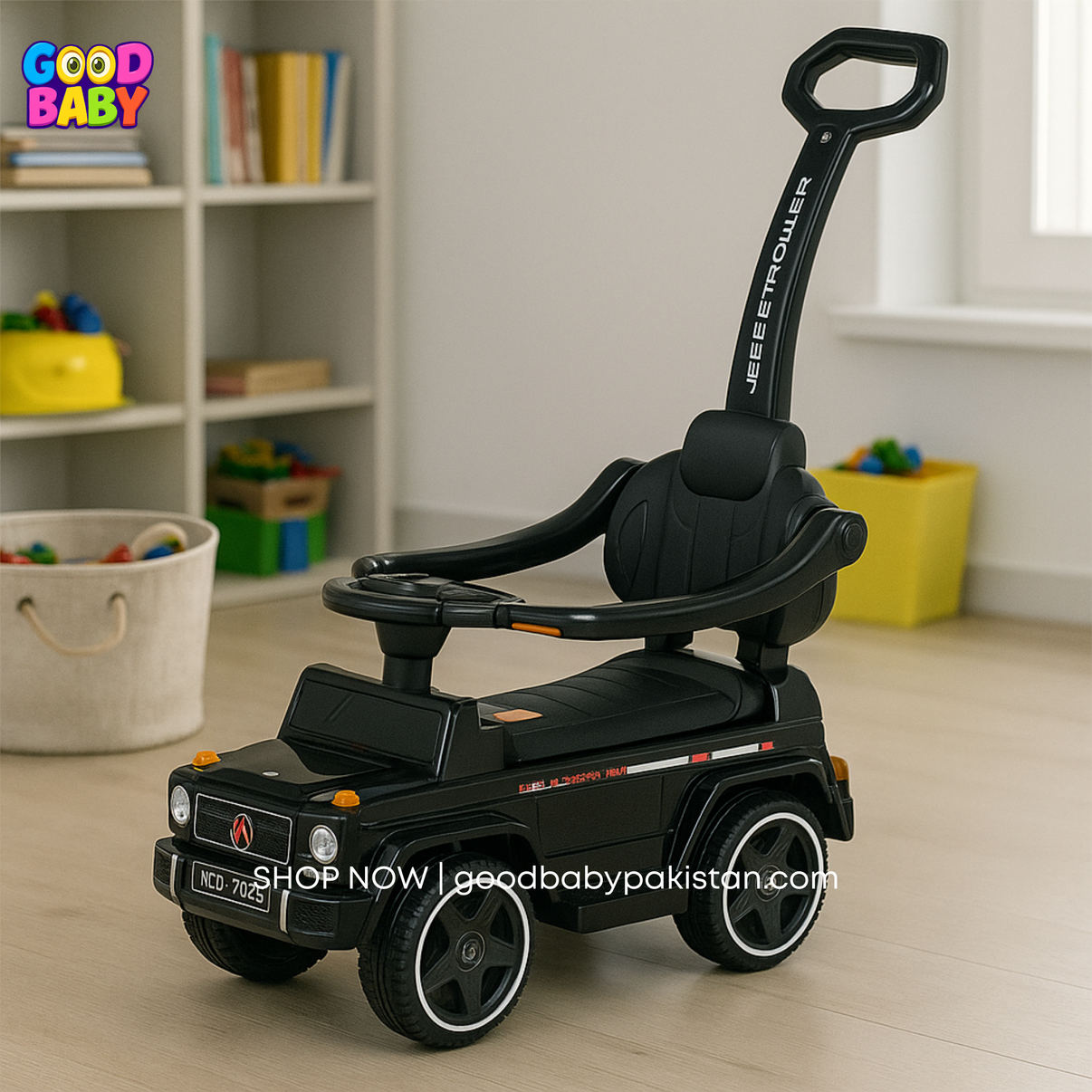 Kids riding jeep toy with lights and music – GoodBabyPakistan