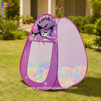 Kuromi kids pop-up play tent in pink and purple