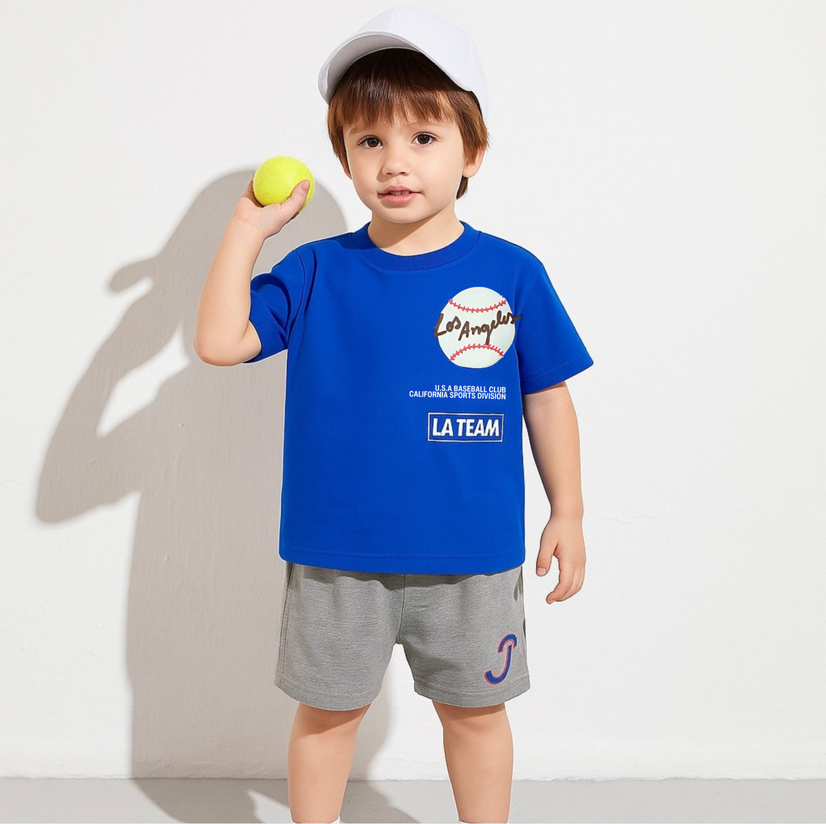 LA Baseball Printed Tee oversized cotton shirt