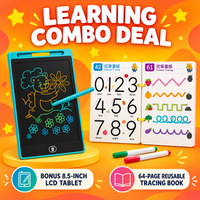 Kids reusable tracing book and 8.5-inch LCD writing tablet learning combo in Pakistan