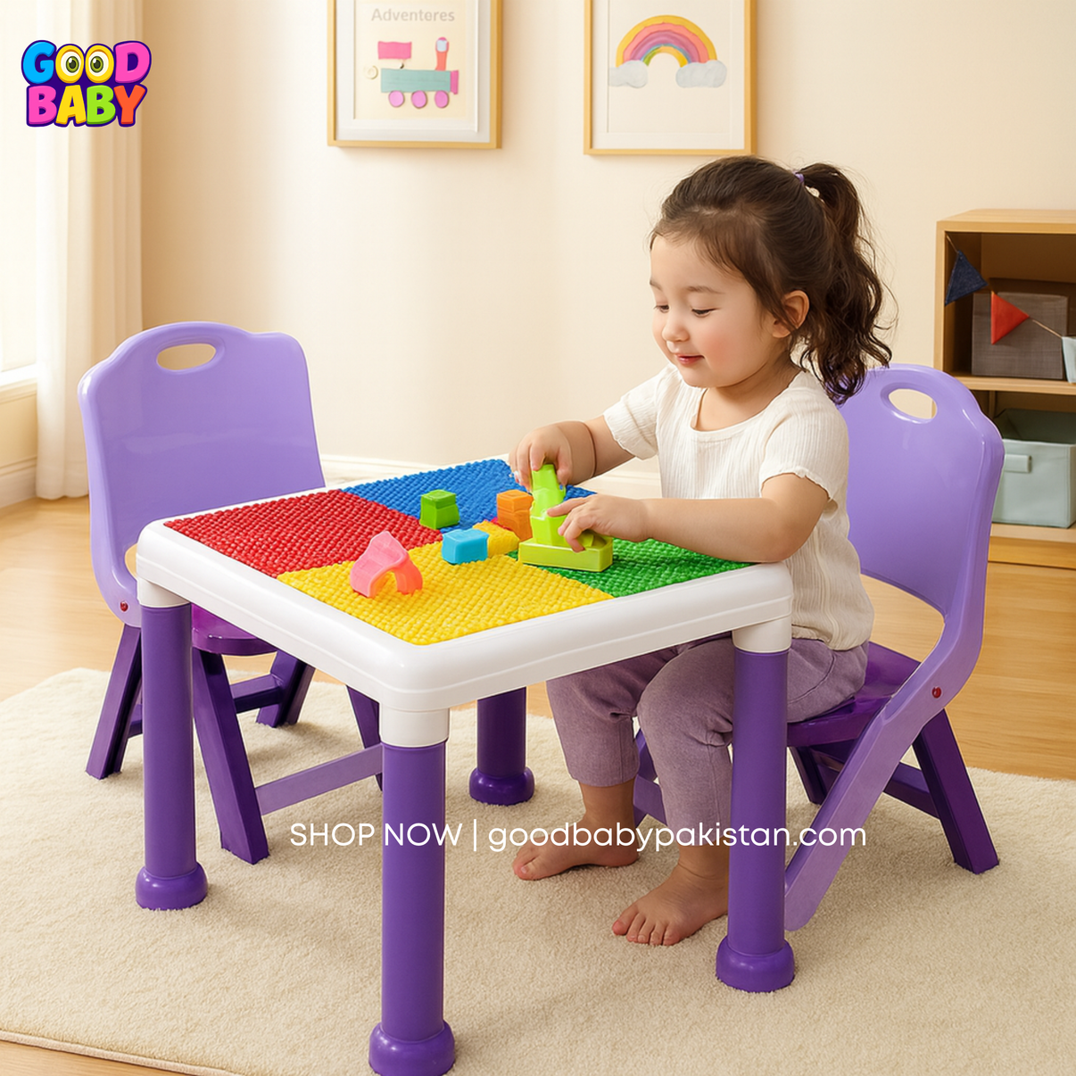 LEGO compatible kids learning table