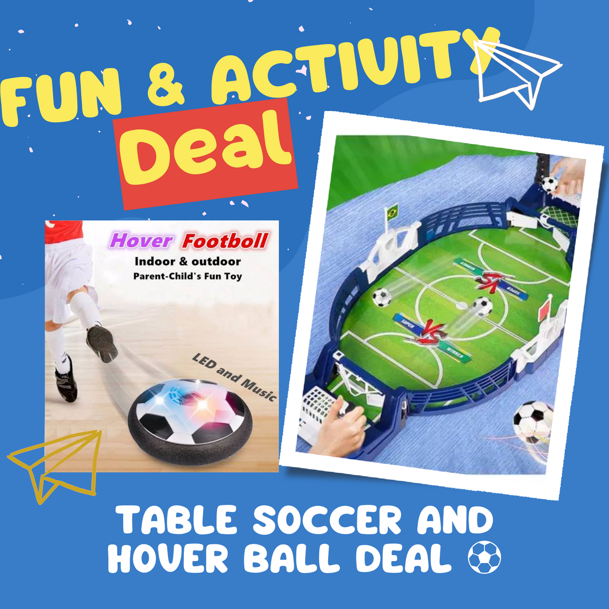 Large family table football game with free LED hover ball – GoodBabyPakistan