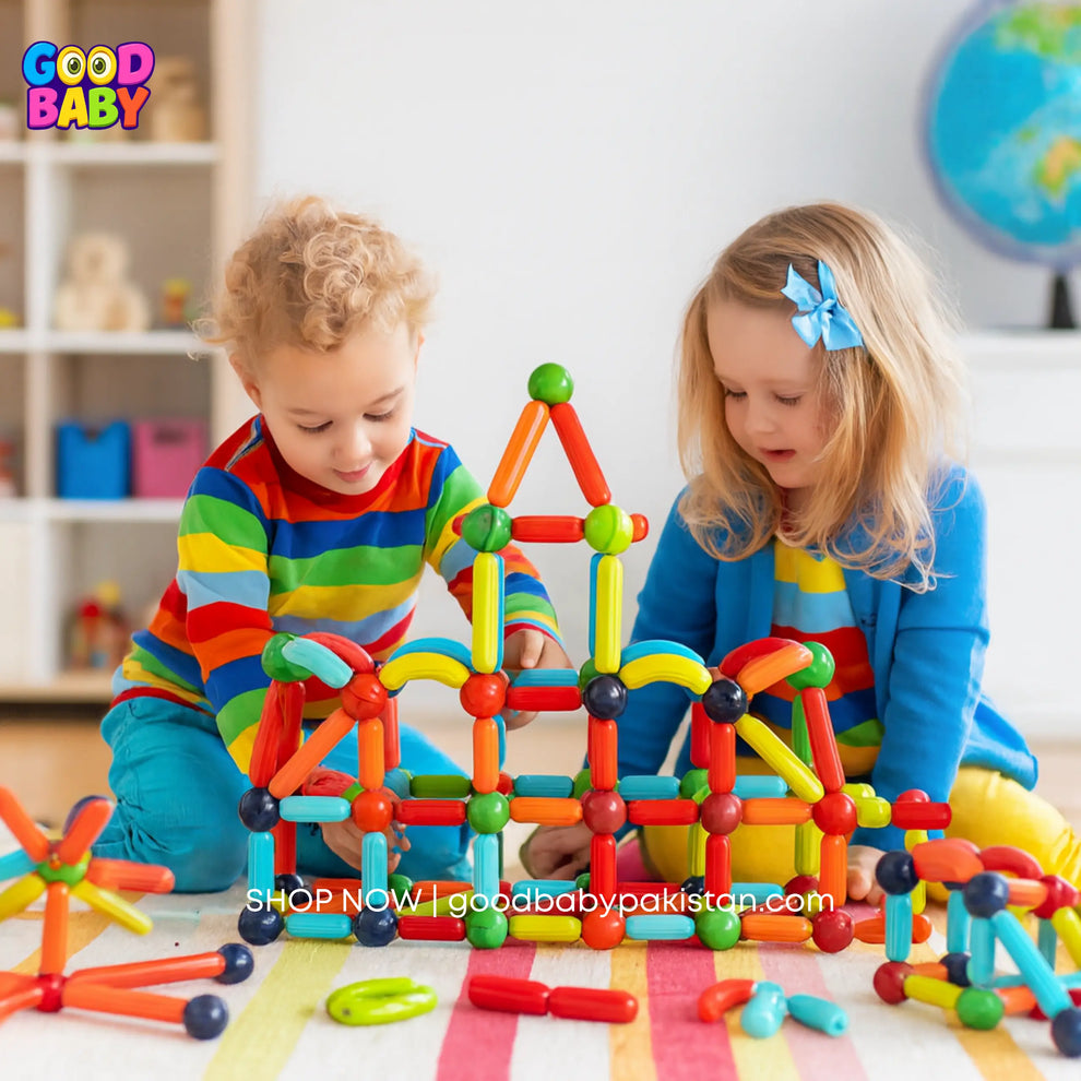 Magnetic Bar Blocks – Creative Magnetic Building Set for Kids ...