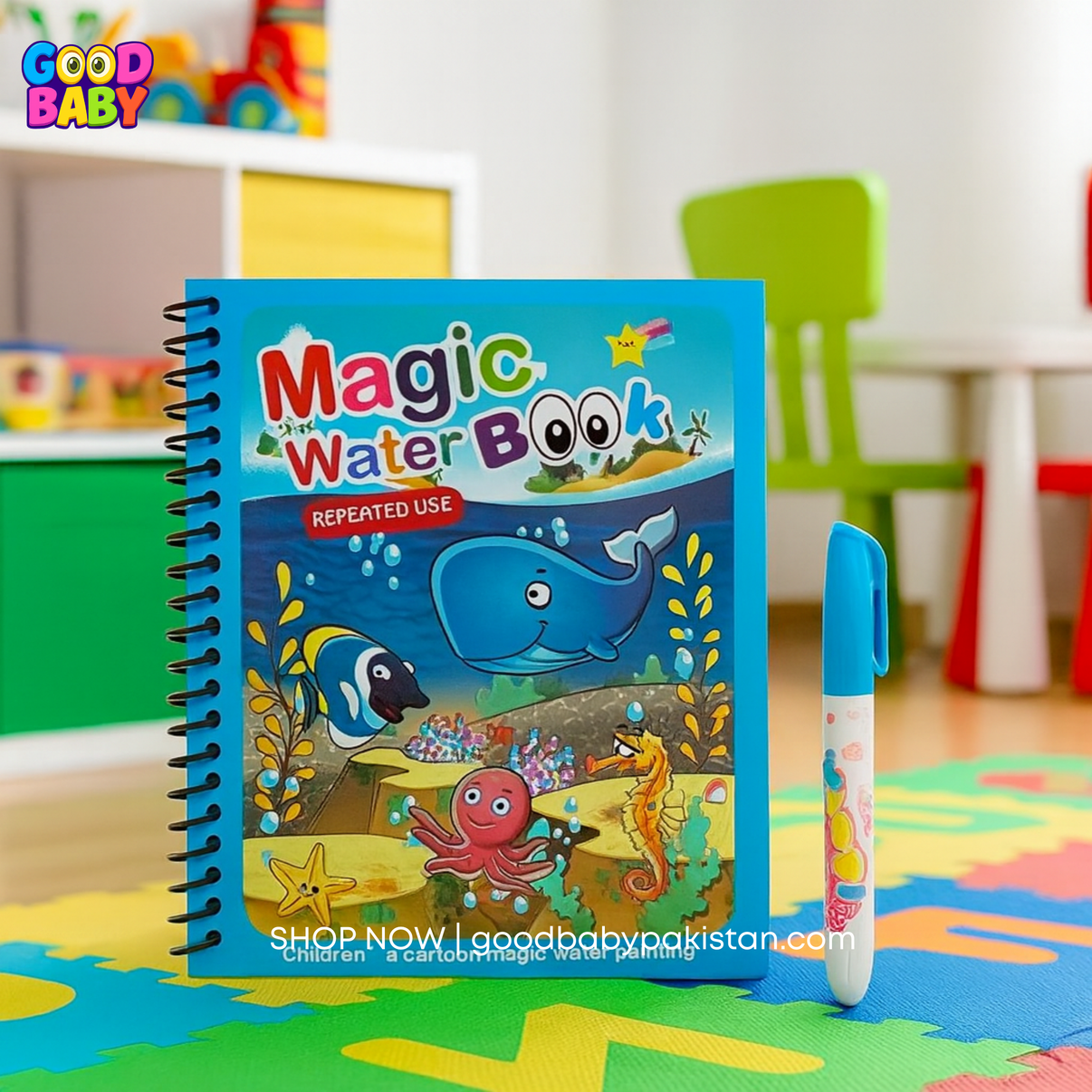 Magical water coloring book for kids – reusable and mess-free by GoodBabyPakistan