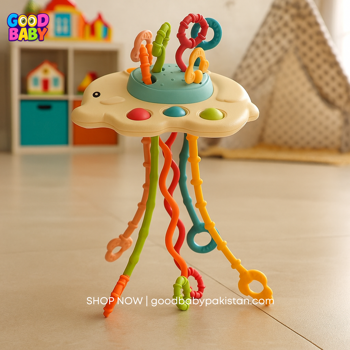 “Montessori Sensory Pull String Toy for Babies – Educational Toy by GoodBabyPakistan”