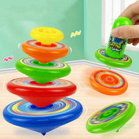 Montessori spinning toy with vibrant colors