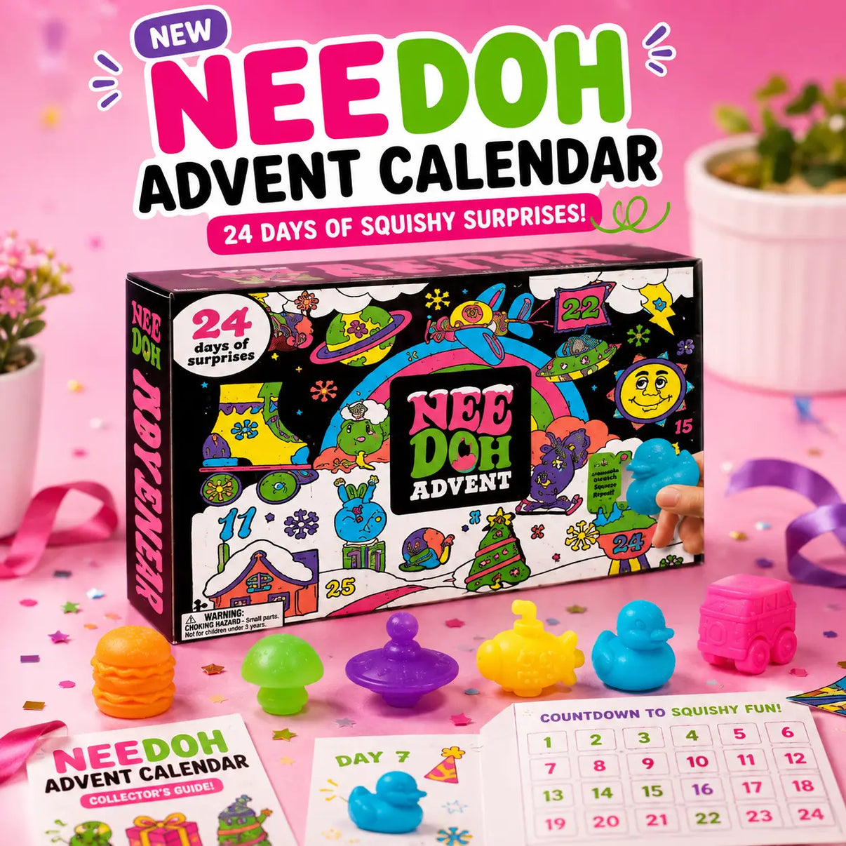 NeeDoh Advent Calendar with 24 squishy surprises