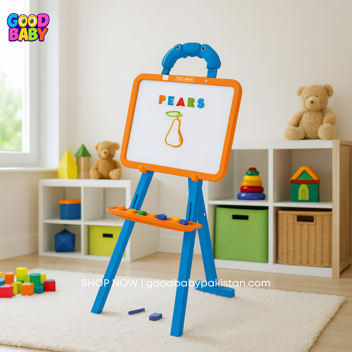 Paw Patrol 3-in-1 learning easel with black and white board for kids – GoodBabyPakistan